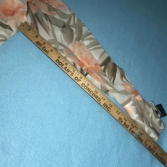 JONES NEW YORK COLLECTION silk semi-sheer long sleeve button up top NEW size 2P - Picture 9 of 13